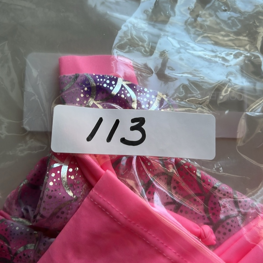 Real Love Mermaid Metallic Two Piece‎ Swimsuit Pink Girls Size 12 Months Ruffle - Picture 8 of 8